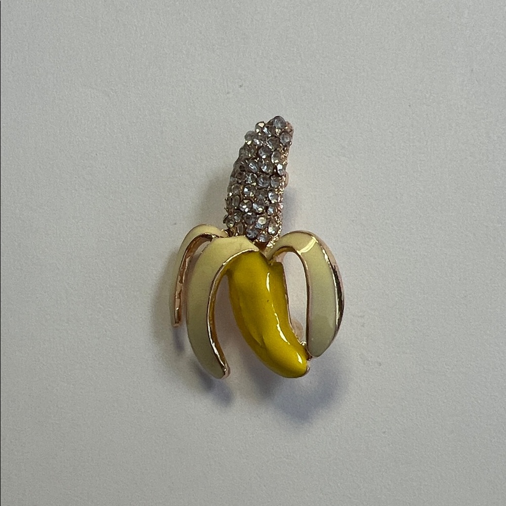 Yellow and Gold Banana Brooch